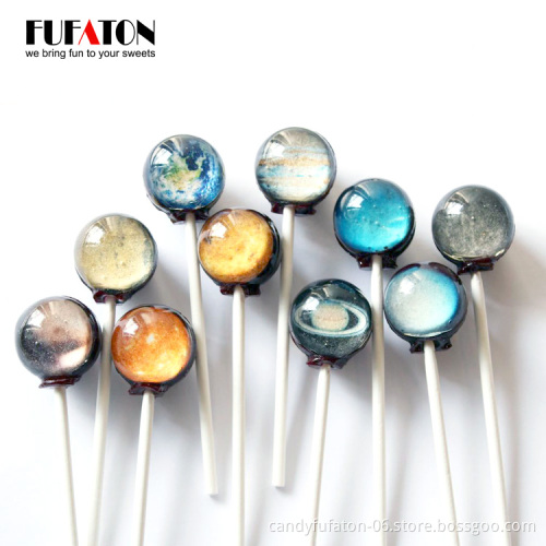Healthy fruit flavor and shaped low calories sugar free lollipop candy